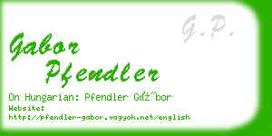 gabor pfendler business card